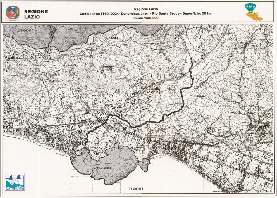 Rappresentazione dell’Area SIC/ZPS del Rio Capodacqua - Santa Croce